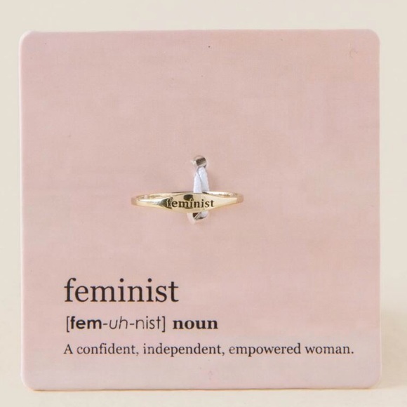 Francesca's Collections Jewelry - Feminist Ring in Gold
